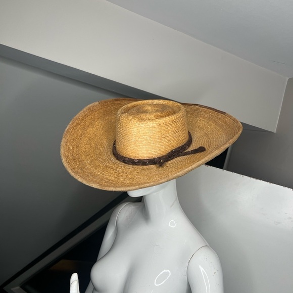 LA GUADALUPANA Tight Weave Braided Suede Strap Mexican Sombrero Wide Brim Hat main image 9